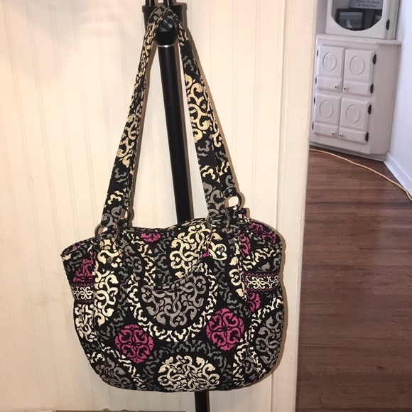 Vera Bradley Handbags - Vera Bradley Canterbury Magenta double strap shoulder bag with pockets